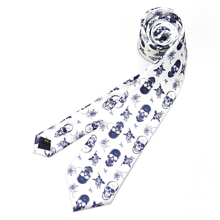 Men’s Classic Paisley Ties-human skeleton - Image 1