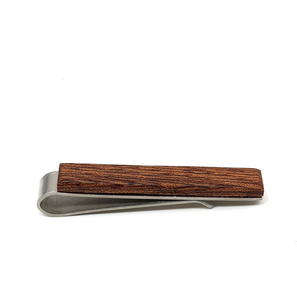 Men’s tie clip set for regular skinny ties-burlywood - Image 1