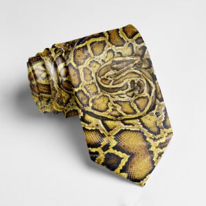 Polyester narrow body animal tie – leopard