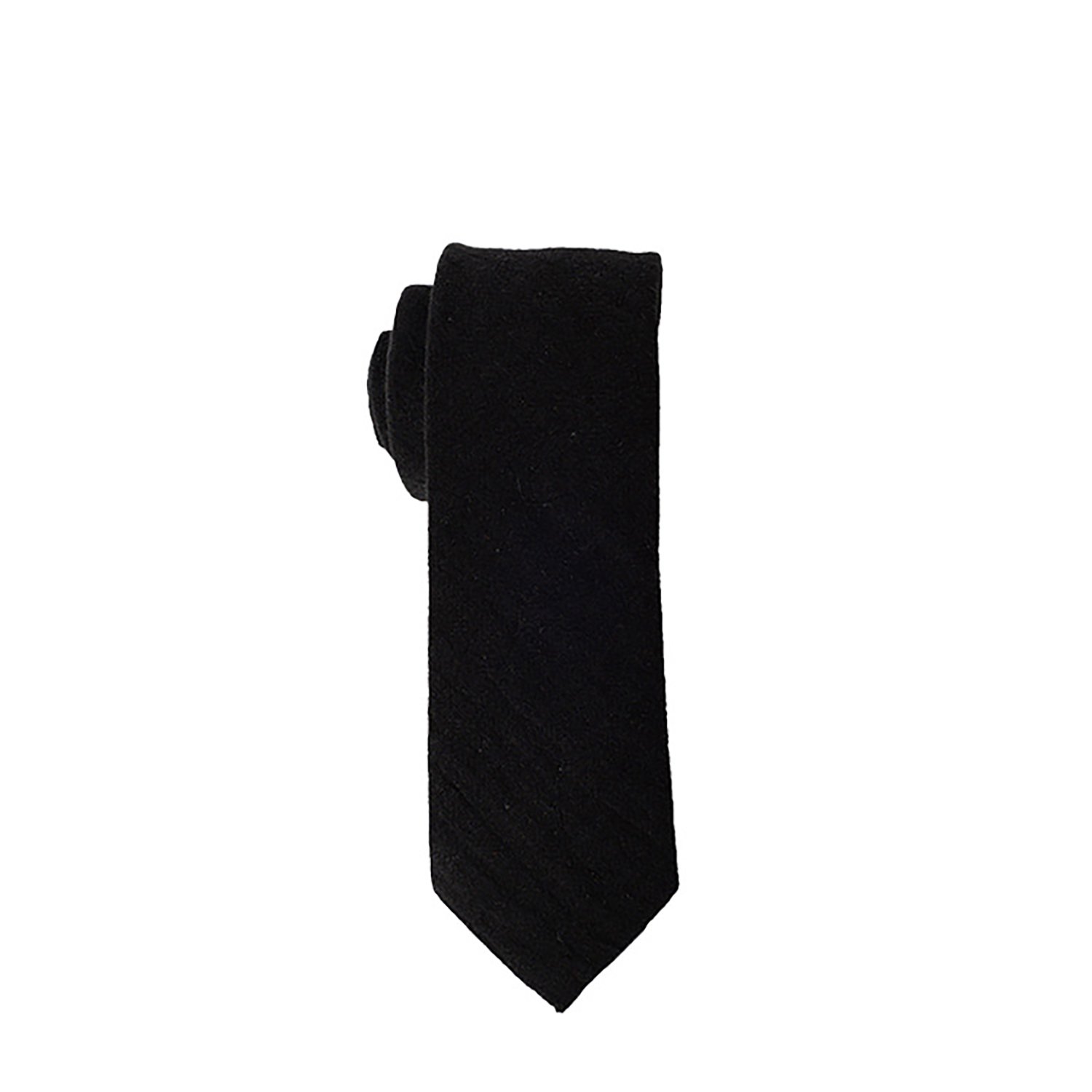 Mens Necktie Solid Color Tie for Business and Wedding and cotton tie - Image 1