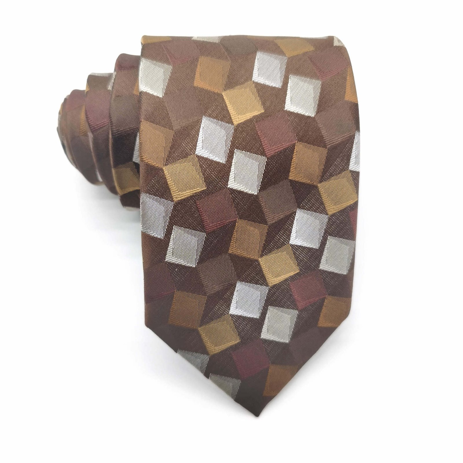 Men Floral Ties Woven Classic 3.4" Necktie Set Formal tie Pocket Square for Wedding with Handkerchief Gift Box - Silk tie - Image 9