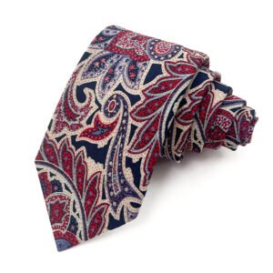Men Floral Ties Woven Classic 3.4" Necktie Set Formal tie Pocket Square for Wedding with Handkerchief Gift Box - cotton tie - Image 13
