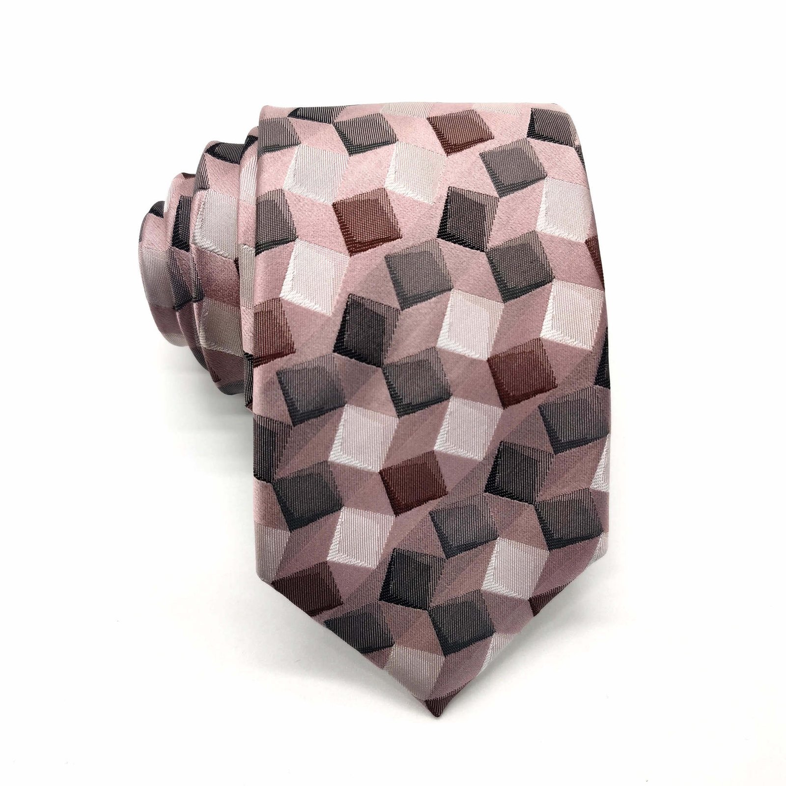 Men Floral Ties Woven Classic 3.4" Necktie Set Formal tie Pocket Square for Wedding with Handkerchief Gift Box - Silk tie - Image 7
