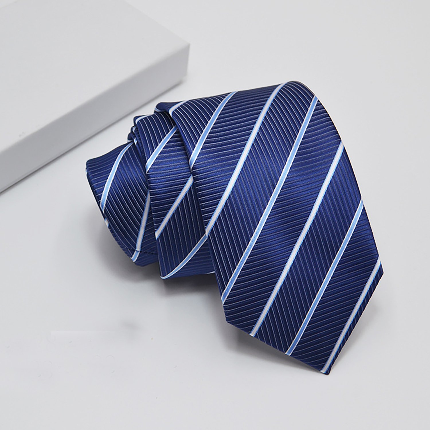 Mens Striped Tie  Woven Necktie Set Wedding Business Formal Gift Tie for Men - Image 4